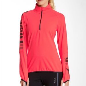 Reebok CrossFit Pinkish Orange 1/4Zip Running Top